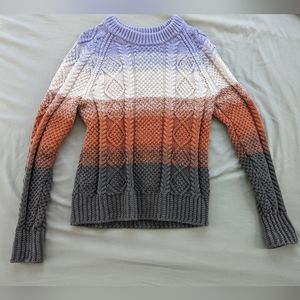 LL Bean Ombre Fisherman Sweater